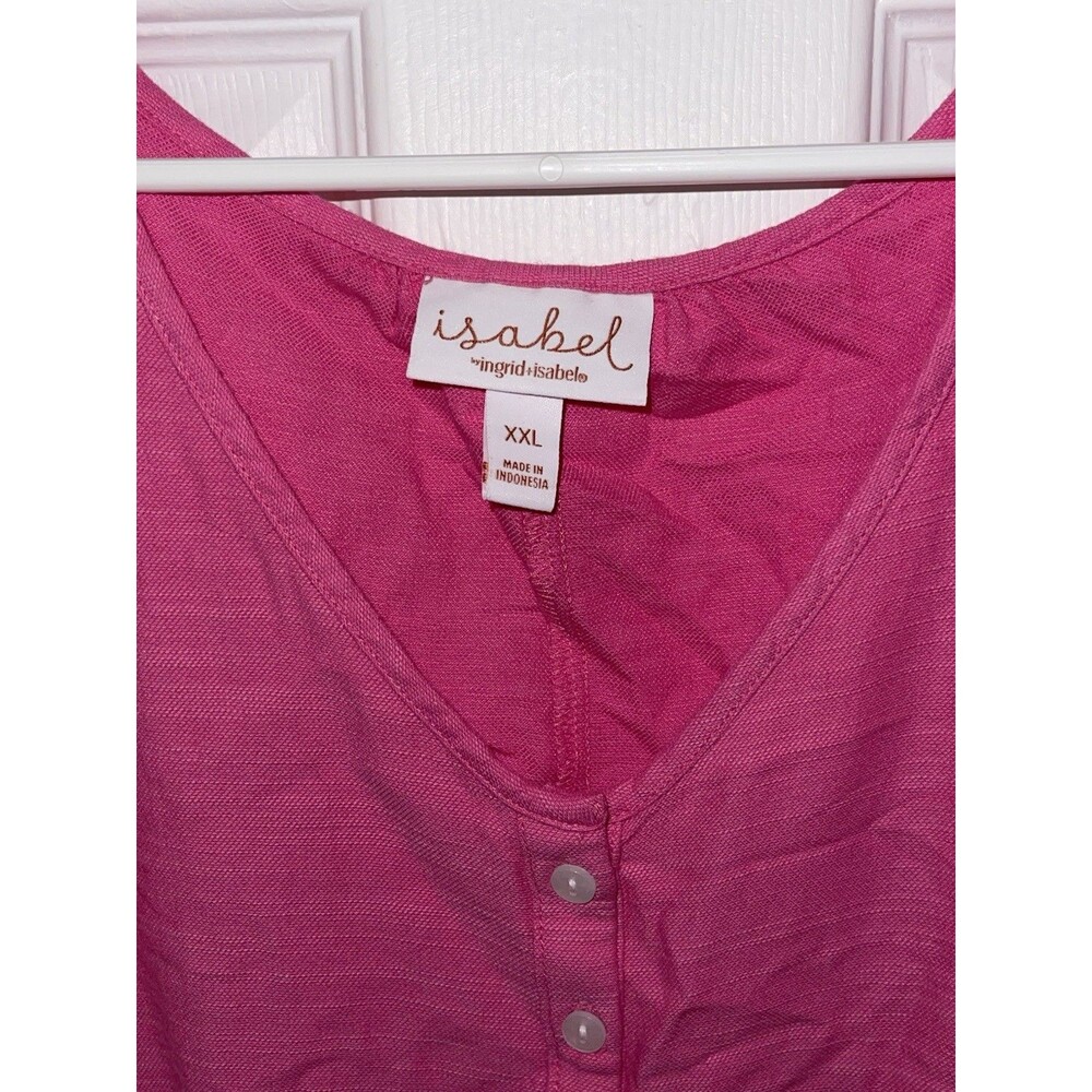 Isabel Maternity Bubblegum Hot Pink Babydoll Dress Women 2XL Pregnancy - Picture 3 of 3
